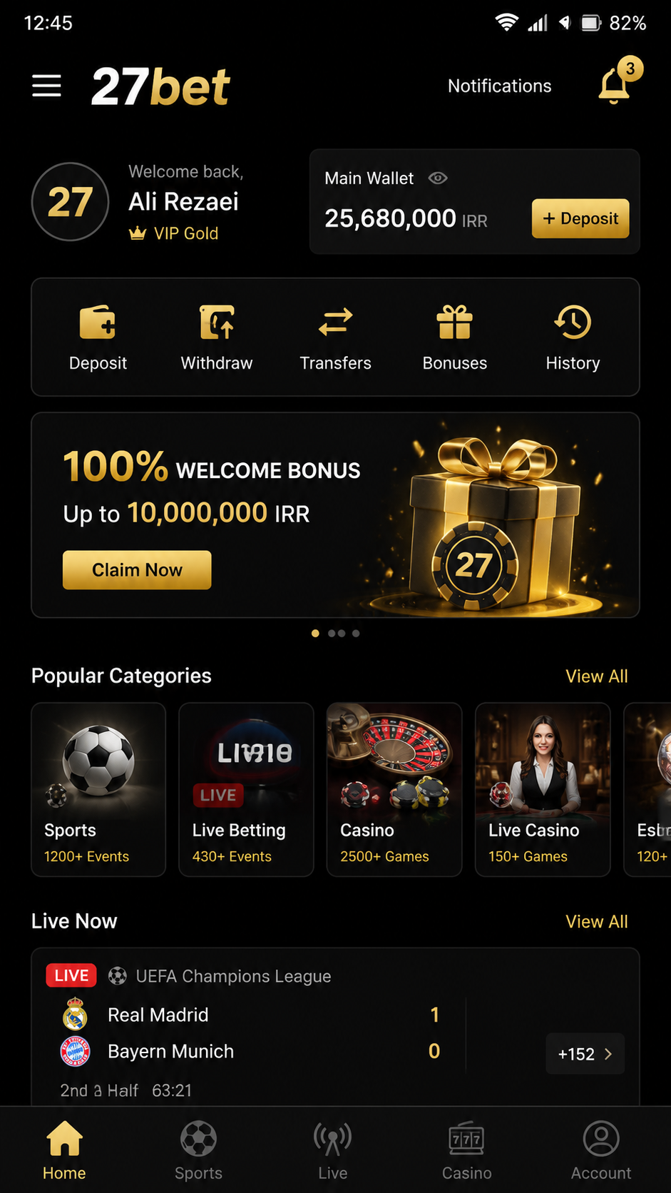 27bet screenshot