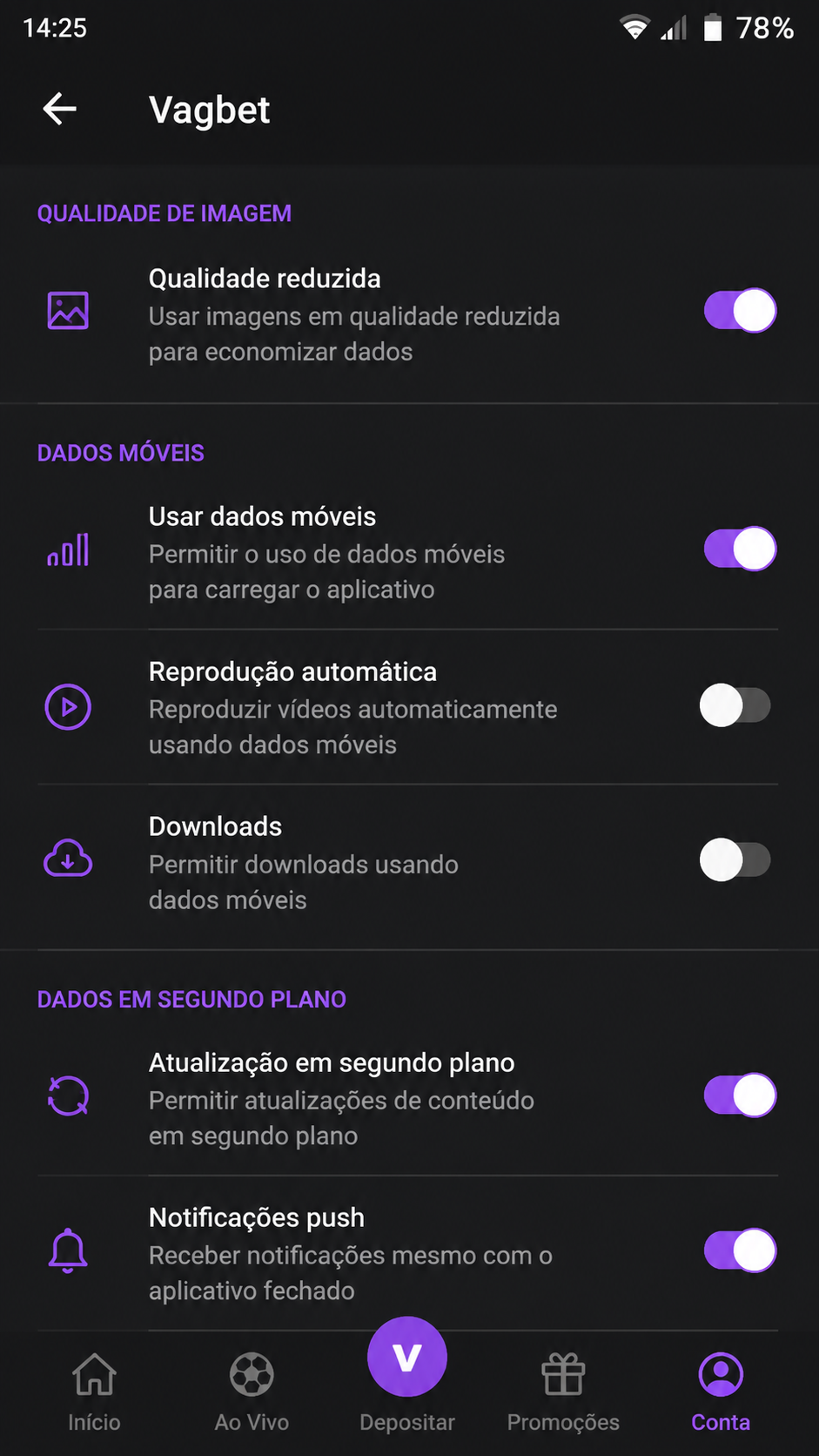 Vagbet screenshot