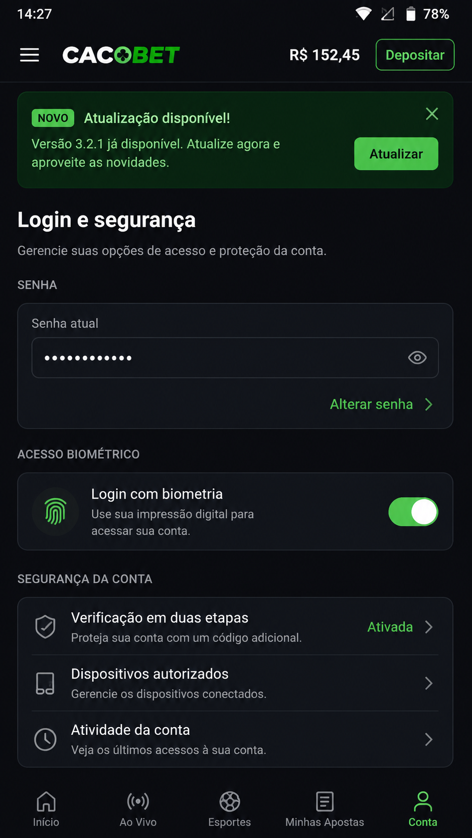 cacobet screenshot